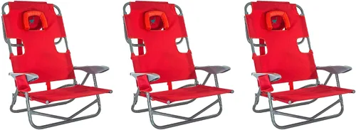 Vista 16 de Ostrich On-Your-Back - Silla de playa reclinable de 5 posiciones (paquete de 2)