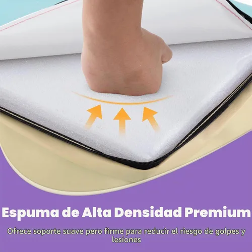 Vista 6 de Olakids Juguetes de Escalada para Niños Pequeños, 7 Piezas de Bloques de Espuma para Bebés de Interior, Juego Suave con Cuero PU, Estructura