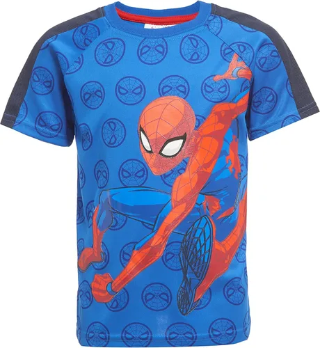 Vista 3 de Marvel Conjunto de camiseta de manga corta de superhéroe, Vengadores y Spider-Man para niños