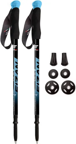 Vista 10 de Fizan 4 bastones de trekking compactos: ultraligeros de 6.0 onzas, para mochileros, bastones de senderismo, ajustables, plegables, ajuste