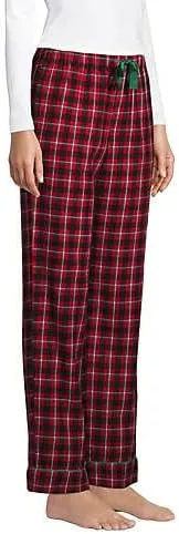 Vista 3 de Lands End Pantalones de pijama de franela con estampado para mujer