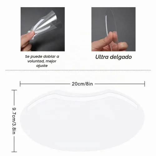 Vista 5 de 30 unidades de protectores faciales y oculares para ducha, viseras transparentes protectoras de maquillaje, protector de cejas para ducha