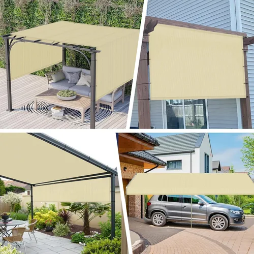 Vista 2 de Windscreen4less Cubierta de Sombra de Repuesto para Pérgola Exterior de 3'x4', Toldo para Patio, Panel de Pantalla de Sombra Privada con Ojales en 2