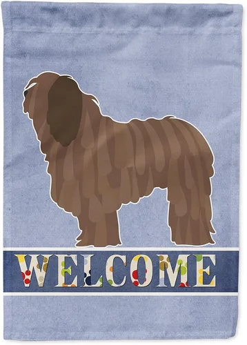Vista 109 de Caroline's Treasures BB8334GF AIDI Bandera de jardín para perro de montaña del Atlas, bandera de buzón azul, bandera decorativa para patio exterior
