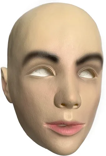 Vista 3 de Máscara realista de látex humano para Halloween, mascarada, novedad, vestido de disfraz