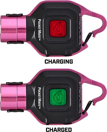 Vista 6 de Streamlight 73303 Pocket Mate 325-lúmenes Linterna de bolsillo USB recargable con llavero/clip, rosa