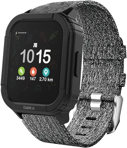 Vista 3 de Lamshaw Compatible con correas de reloj inteligente Cubitt Jr, correa de repuesto de tela tejida de nailon transpirable compatible con reloj
