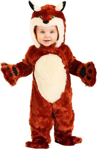 Vista 4 de Disfraz de zorro de peluche para bebés