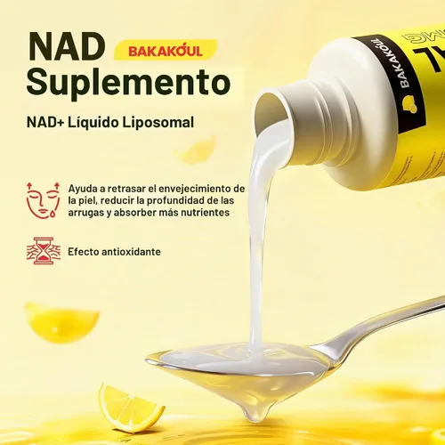 Vista 6 de Suplemento líquido liposomal NAD+ - Diseñado para ayudar a apoyar la absorción - absorción celular mejorada, ayuda a apoyar la salud celular normal