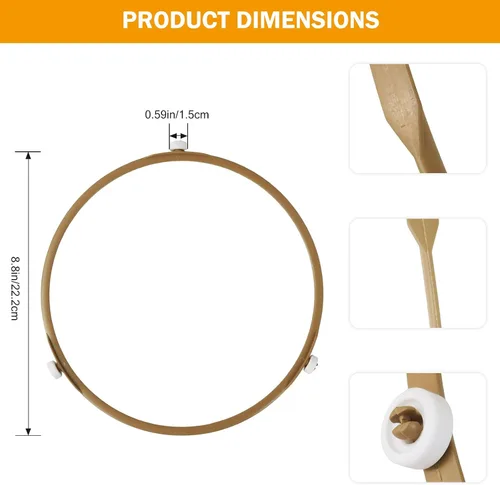 Vista 2 de 2pcs 8.8" Microwave Turntable Ring, Oven Tray Support, Outer Diameter: 8.8 in / 22.2 cm, Roller Height 15 mm