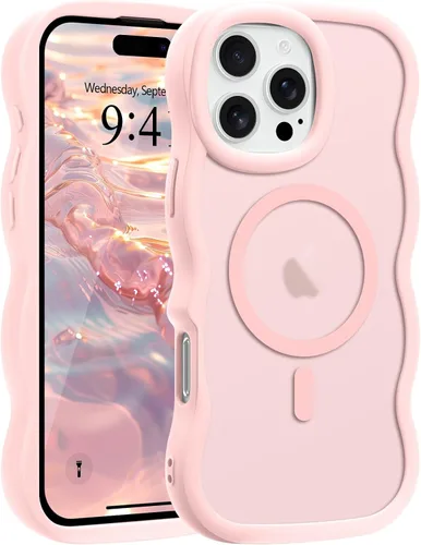 Vista 38 de Pepmune - Funda para iPhone 12 Pro Max con marco ondulado y estructura rígida, color mate claro, cubierta trasera unisex, compatible con Magsafe