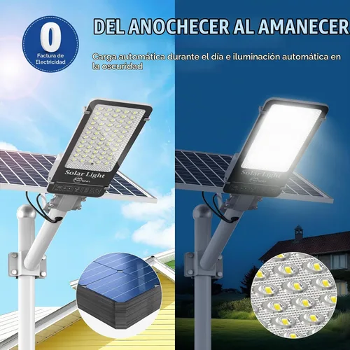 Vista 6 de Luz de calle solar de WYWNA, IP66 impermeable luces solares comerciales al