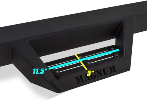 Vista 5 de Raptor Series Magnum RT Drop Steps - Estribos negros para Gladiator 2020-2023