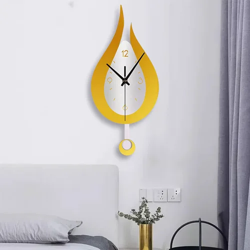 Vista 8 de Reloj de pared moderno con diseño de gota de agua, reloj de péndulo de acrílico creativo para el hogar, dormitorio, sala de estar, decoración
