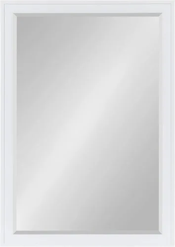 Vista 9 de DesignOvation Bosc - Espejo de pared rectangular decorativo enmarcado, 22 x 28 pulgadas, blanco, espejo de tocador rectangular de transición