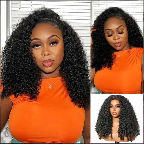Vista 8 de 13x4 Pelucas de encaje frontal de cabello humano de ondas profundas con densidad del 250%, pelucas de encaje frontal rizadas profundamente