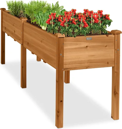 Vista 18 de Best Choice Products Cama de jardín elevada de 48 x 24 x 30 pulgadas con profundidad extra profunda de 16 pulgadas, soporte para maceta de madera