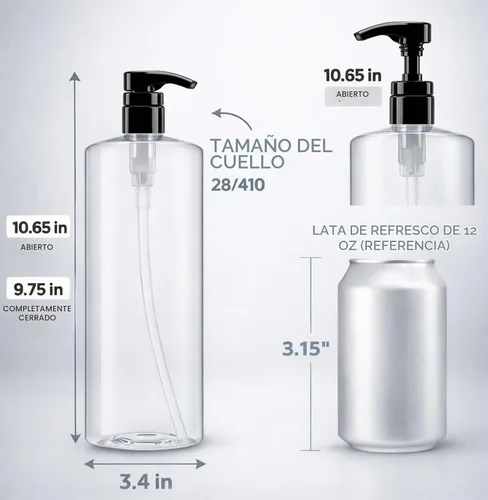 Vista 3 de Bar5F Dispensador de jabón corporal de 32 oz para ducha con bomba, grande