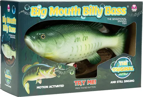 Vista 2 de Gemmy Inflables para día festivo G08 47957 Big Mouth Billy Bass 15º Aniversario Sé feliz. Decoración