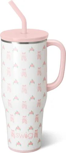 Vista 32 de Swig Life - Taza Mega de 40 onzas, Taza de 40 oz con asa, apta para vasos, apta para lavavajillas, taza aislada extra grande, acero inoxidable