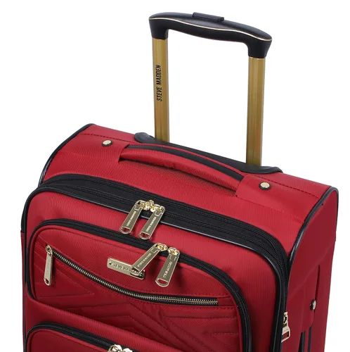 Vista 4 de Steve Madden Colección de equipaje de diseñador Maleta ligera y expandible para hombres y mujeres Bolsa de transporte duradera de 20 pulgadas