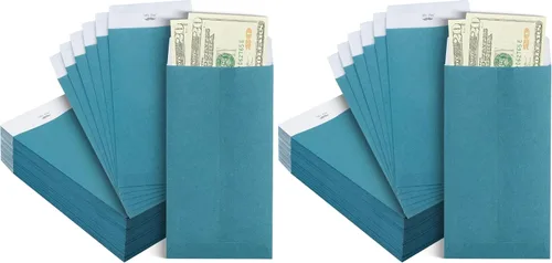 Vista 18 de Mr. Pen - Sobres de dinero para efectivo, 6.5 x 3.5 pulgadas, paquete de 100 unidades, papel kraft Sobres de efectivo autoadhesivos a granel