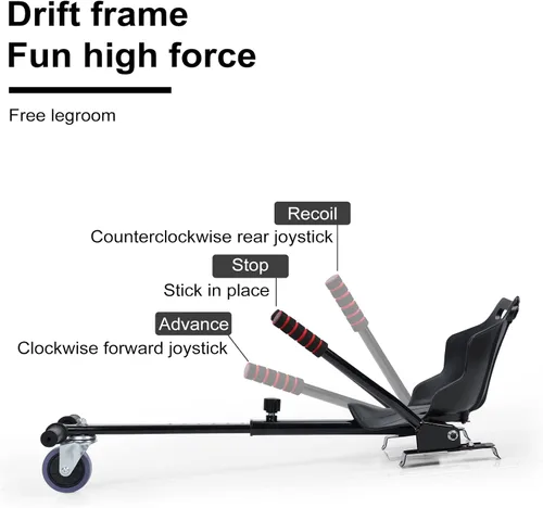 Vista 5 de Accesorio de asiento para aeropatinetas, correas ajustables para aeropatinetas, para adultos y niños, accesorio para scooter de autoequilibrio, se