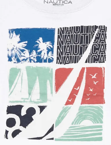 Vista 2 de Nautica Boys' Short Sleeve Graphic Crew Neck T-Shirt