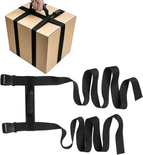 Vista 6 de 5 piezas de correas de amarre negras de nylon de 1" x 39.37" (3.28 pies) Correas ajustables con hebillas de bloqueo de leva de alta resistencia Negro