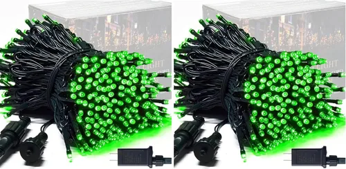 Vista 14 de JMEXSUSS Guirnalda de 250 luces LED que cambian de color, 11 modos, luces cálidas y multicolor para árbol de Navidad con luces de Navidad remotas al