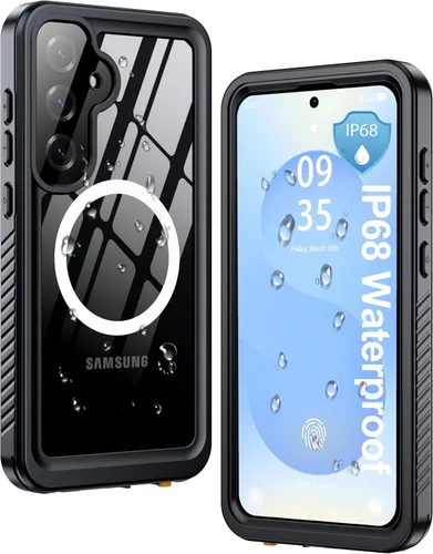 Vista 16 de ANTSHARE Funda impermeable IP68 para Samsung Galaxy S24 Ultra, compatible con MagSafe, protector de pantalla y lentes integrado, protección