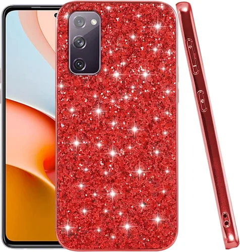 Vista 8 de Funda compatible con Samsung S20 FE con purpurina a prueba de golpes, para Samsung Galaxy S20 FE, funda protectora delgada de TPU suave