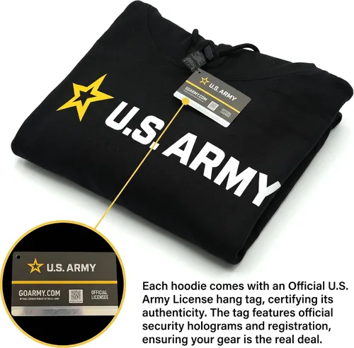 Vista 4 de ARMY Sudadera con capucha con logotipo oficial Negro