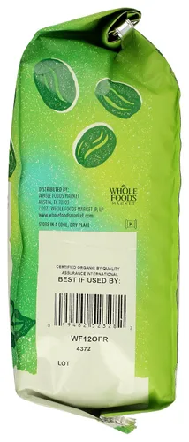 Vista 7 de Whole Foods Market, Café orgánico en grano entero, tostado francés oscuro, ahumado y dulce, suave y cremoso, 12 onzas