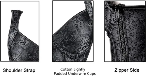 Vista 6 de Blidece - Corsé sexy con cordones para mujer