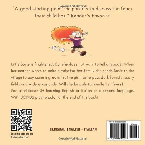 Vista 2 de Don't Be Scared! - Non abbiate paura! Bilingual Children's Picture Book English Italian with Pics to Color (Kids Learn Italian)