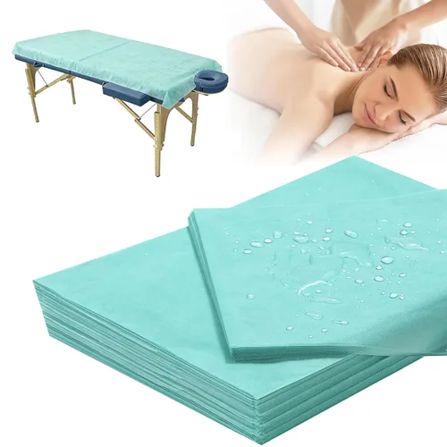 Vista 15 de 100 sábanas para mesa de masaje, 31 x 71 pulgadas, impermeables, desechables, de tela no tejida, funda protectora transpirable para terapia