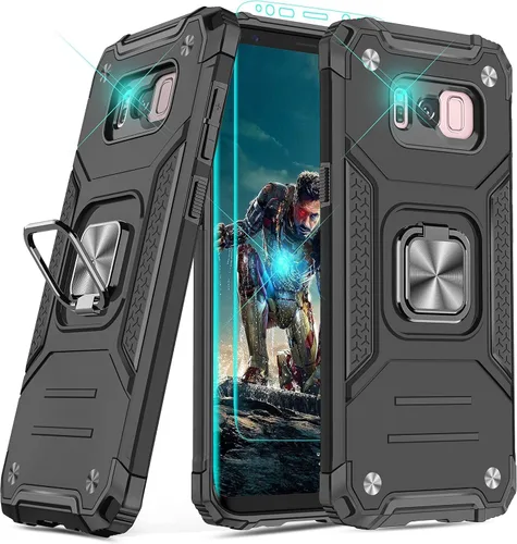 Vista 74 de YmhxcY Funda para Galaxy Note 8, funda para Galaxy Note 8 con protector de pantalla curvado 3D, fundas de grado armadura con soporte giratorio