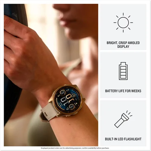 Vista 4 de Garmin fēnix® 8 – 47mm, AMOLED, Smartwatch GPS Multisport Premium, Vida Útil de Batería Larga, Certificado para Buceo, Linterna LED Integrada, Gris