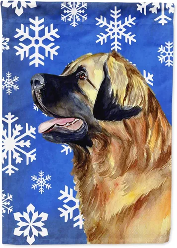 Vista 157 de Caroline's Treasures SC9374GF Bulldog English Snow flakes Holiday Garden Flag Buzón Bandera decorativa para patio exterior, patio, obras de arte