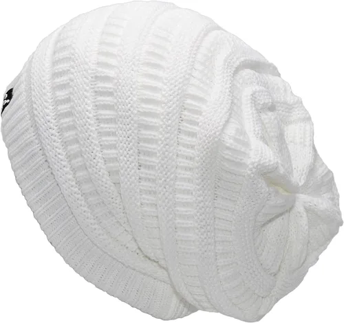 Vista 6 de C.C Winter Oversized Beanie Hat with Fuzzy Lining – Thick Knit Thermal Beanie for Cold Weather, Soft Warm Fleece Lined Cap