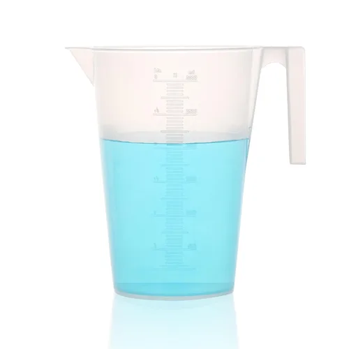 Vista 9 de ULAB Vasos de precipitados científicos, vasos de plástico con mango, con graduación azul impresa, vol.67.6 fl oz (68oz), UBP1018