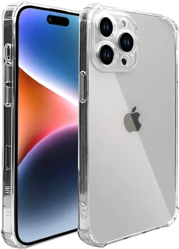 Vista 6 de Funda de TPU suave transparente para iPhone 13, borde elevado de la lente Funda transparente suave de TPU/silicona con recortes precisos