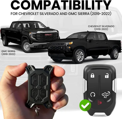 Vista 3 de Funda para llavero Chevy – para funda de llavero GMC – Accesorios Silverado Sierra – Abrebotellas integrado – Compatible con guía de ajuste