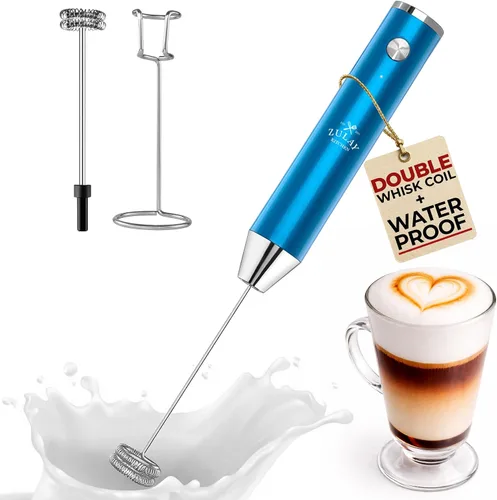 Vista 80 de Zulay Kitchen Potente varita espumadora de leche con 2 baterías Duracell – Mezclador de bebidas portátil ultrarrápido – Máquina de espuma eléctrica