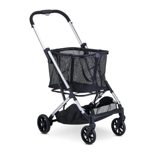 Vista 8 de Joovy Carrito de compras Boot X2 con capacidad de peso total de 122 libras, bolsas extraíbles dobles, neumáticos giratorios para una fácil