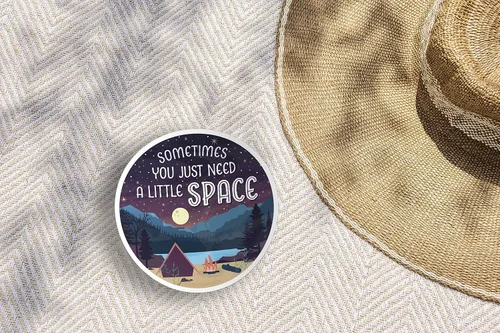 Vista 5 de Sometimes You Need a Little Space Lake - Calcomanías para parachoques de automóvil, calcomanías de Lake Life para Hydroflask - Calcomanía de cita