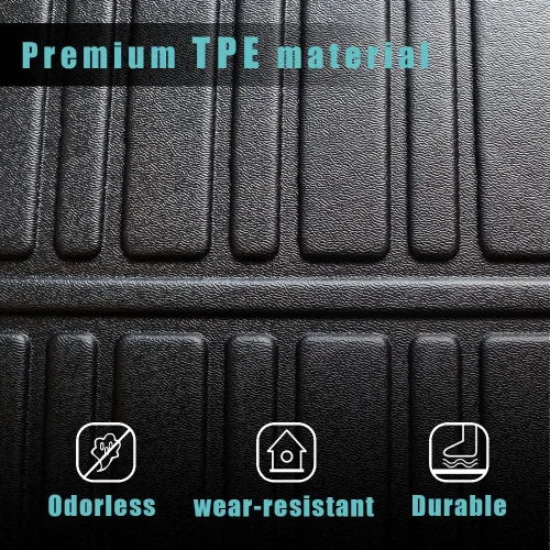 Vista 3 de BestEvMod Compatible con Rivian R1T R1S Tapete para maletero delantero todo clima Material TPE Goma Forro de carga Rivian R1T R1S 2022 2023 2024