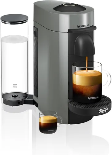 Vista 14 de Nespresso VertuoPlus - Máquina de café y espresso de De'Longhi con espumador de leche Aeroccino, color rojo cereza