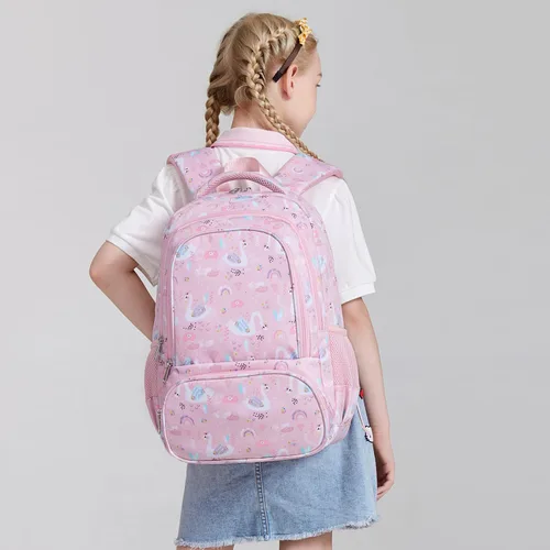 Vista 6 de abshoo Mochila ligera para niños para la escuela primaria Kindergarten Bookbag School Bags, Swan, Escuela, viaje